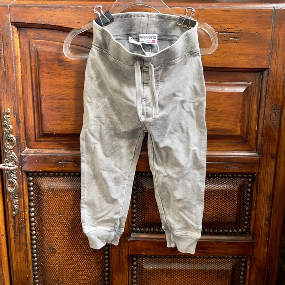 Nwt 🏷️ MISH BOYS DISTRESSED GREY JOGGERS SIZE 2 - Picture 5 of 6